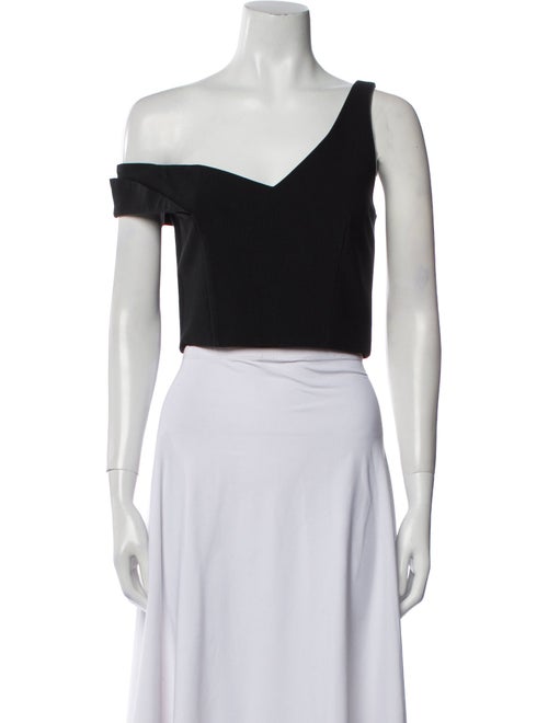 Nicholas One-Shoulder Sleeveless Crop Top