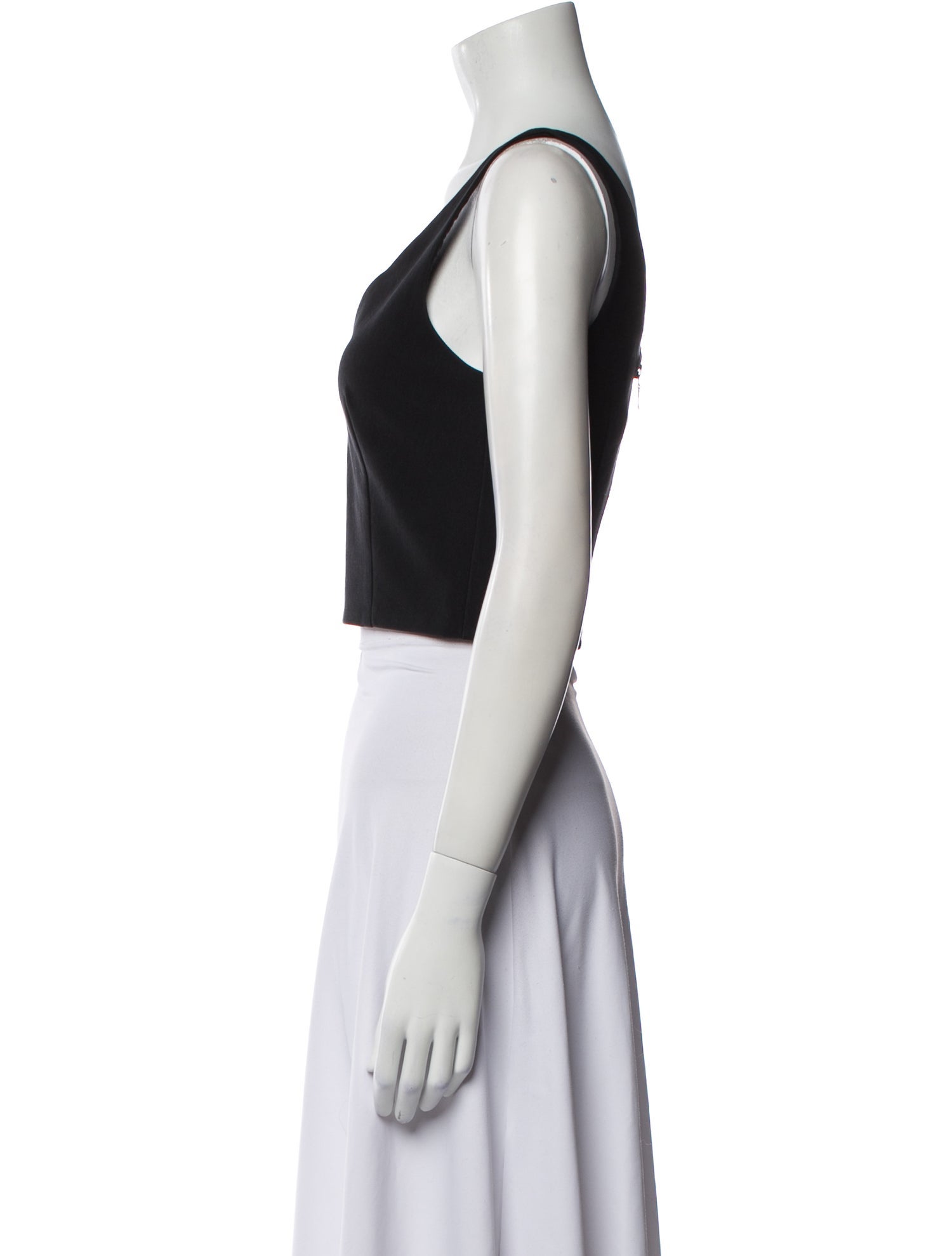 Nicholas One-Shoulder Sleeveless Crop Top