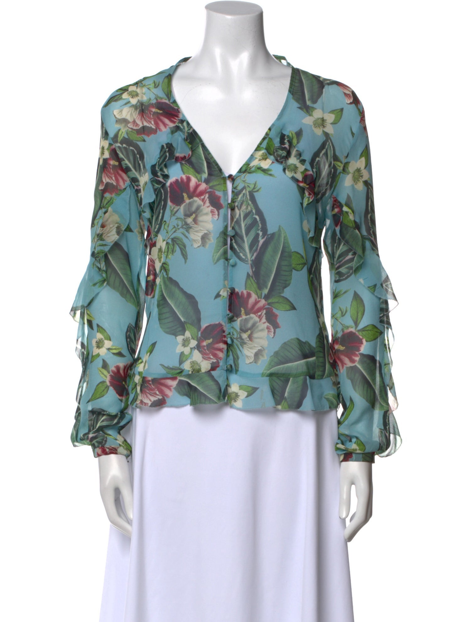 Nicholas Silk Floral Print Blouse