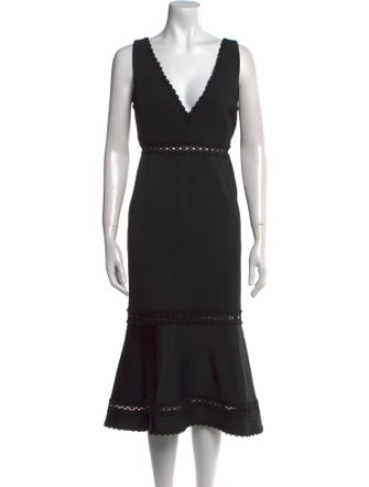 Nicholas V-Neck Midi Length Dress