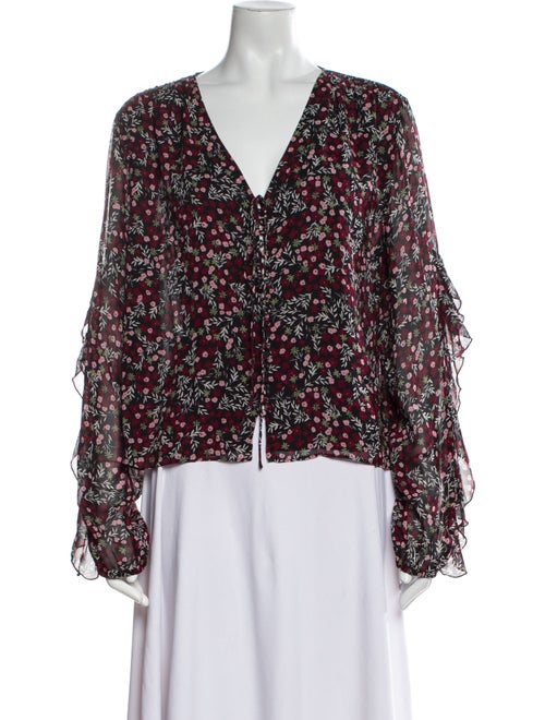 Nicholas Floral Print V-Neck Blouse