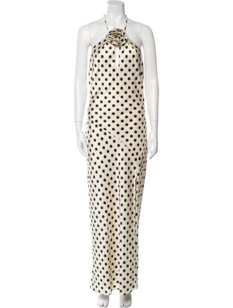 Nicholas Polka Dot Print Long Dress