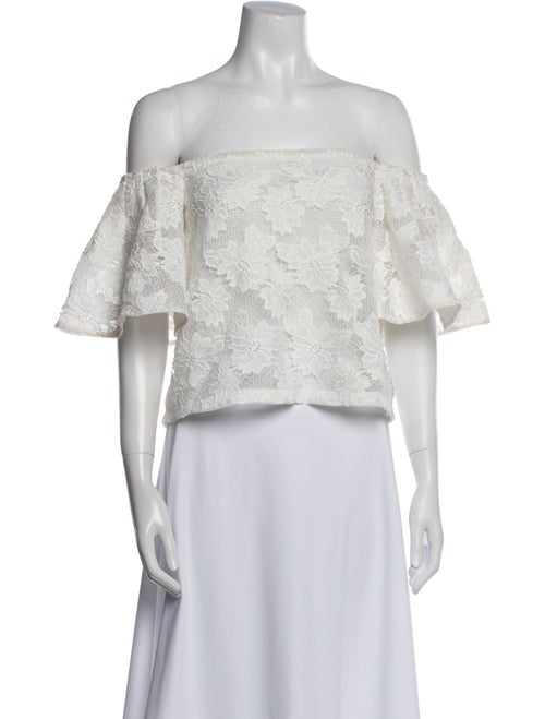 Nicholas Off-The-Shoulder Short Sleeve Crop Top