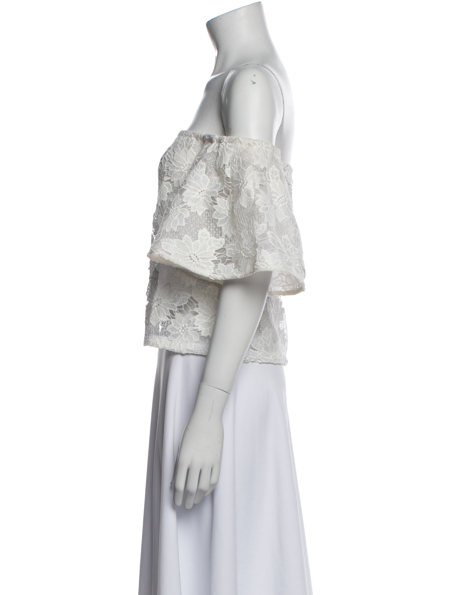 Nicholas Off-The-Shoulder Short Sleeve Crop Top