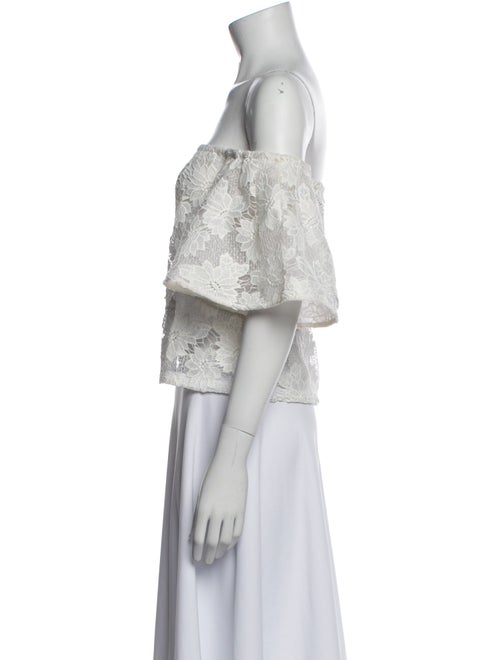 Nicholas Off-The-Shoulder Short Sleeve Crop Top