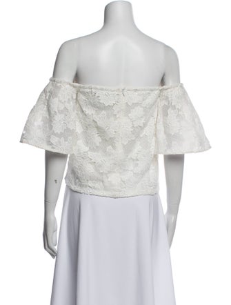 Nicholas Off-The-Shoulder Short Sleeve Crop Top