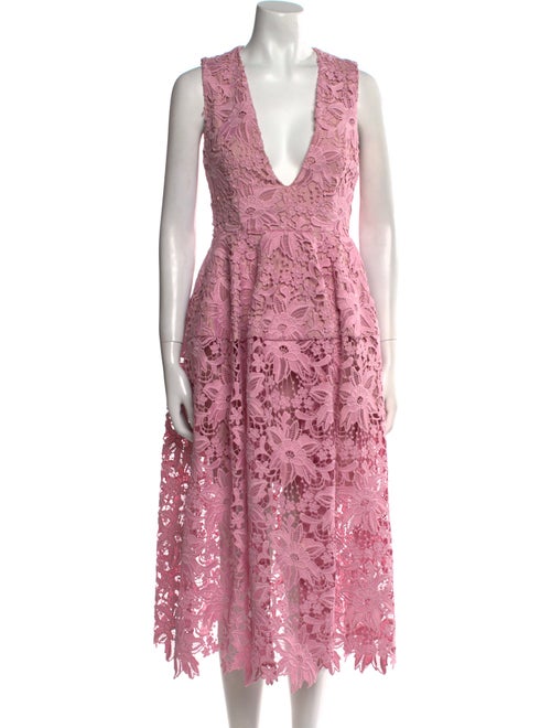 Nicholas Lace Pattern Long Dress