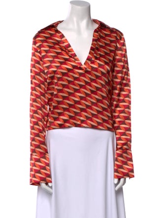 Nicholas Silk Printed Crop Top