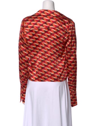 Nicholas Silk Printed Crop Top