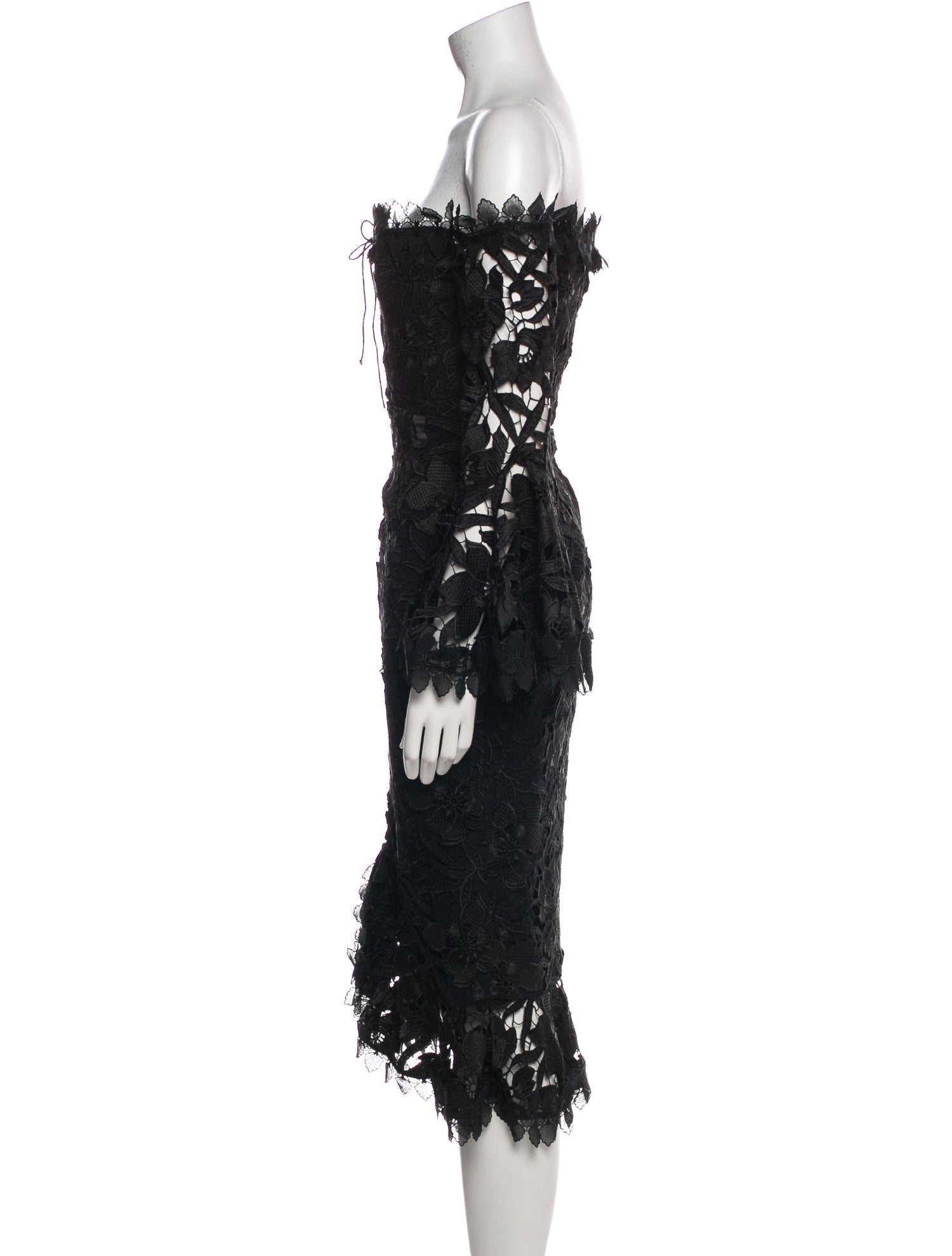 Nicholas Strapless Midi Length Dress