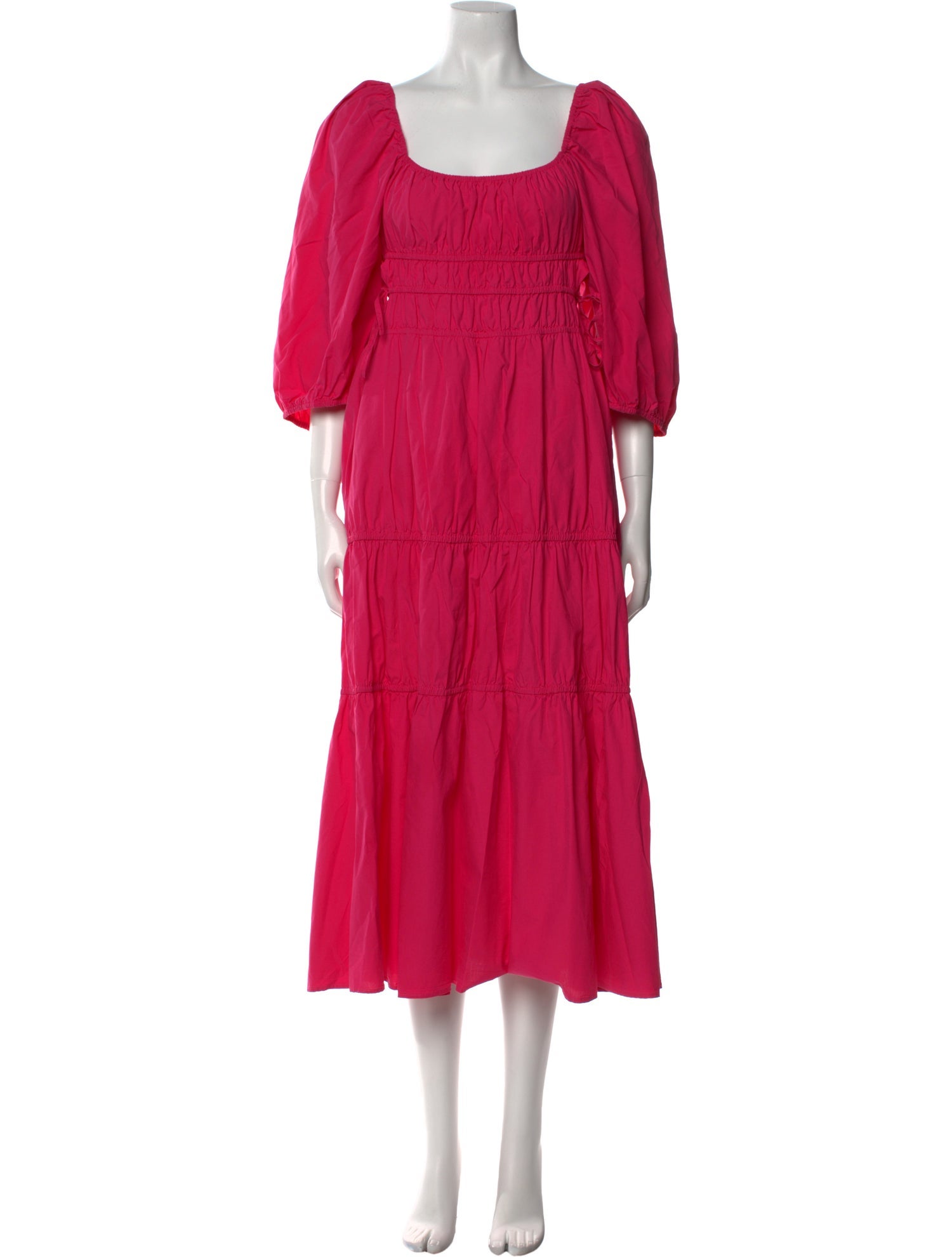 Nicholas Scoop Neck Midi Length Dress