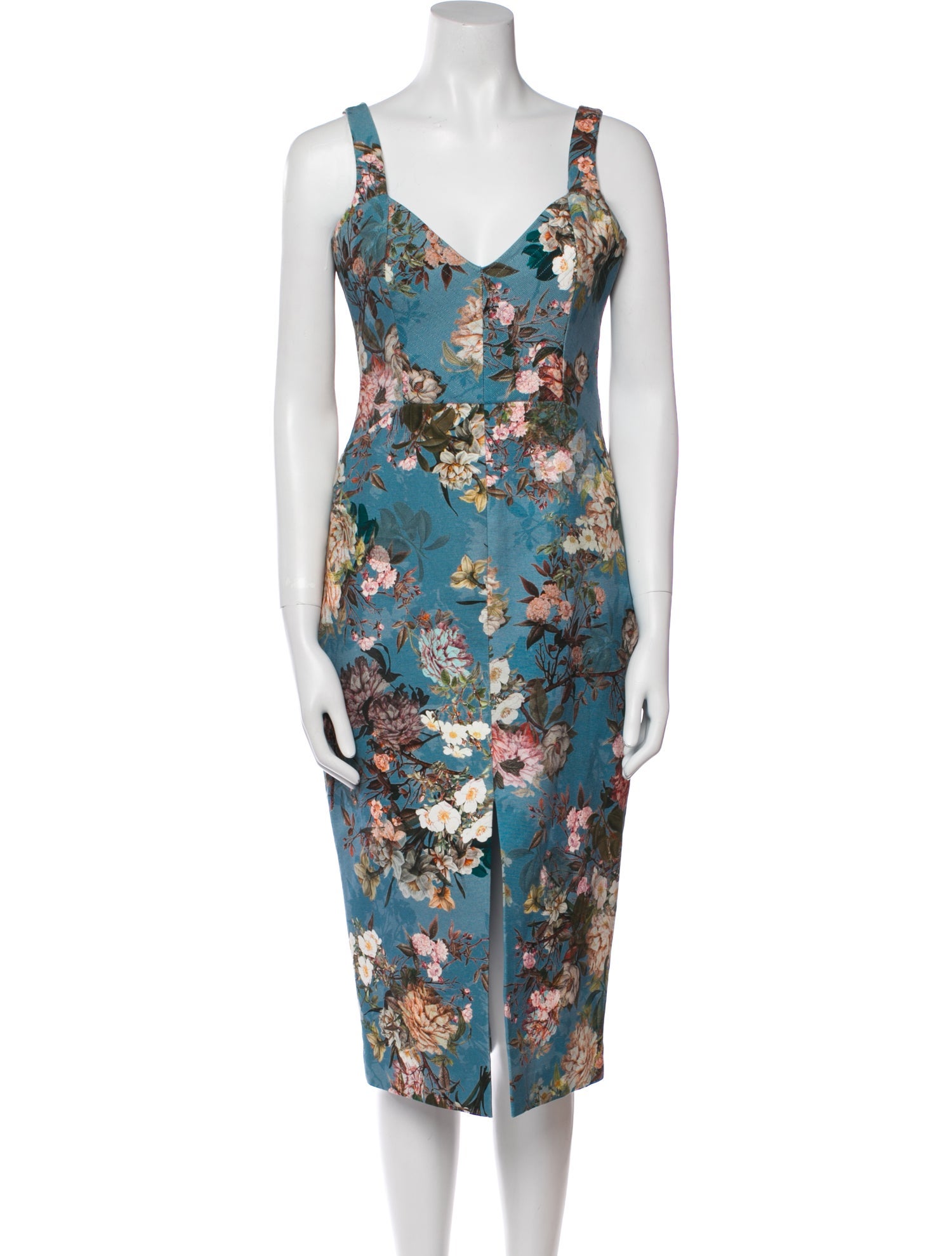 Nicholas Floral Print Midi Length Dress