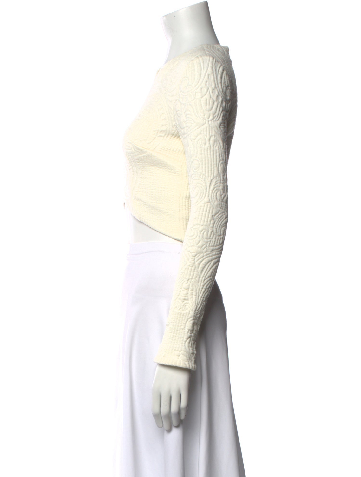 Nicholas V-Neck Long Sleeve Crop Top