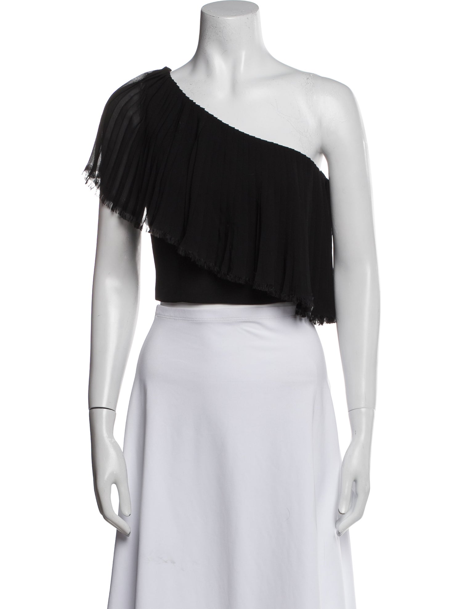 Nicholas One-Shoulder Short Sleeve Crop Top