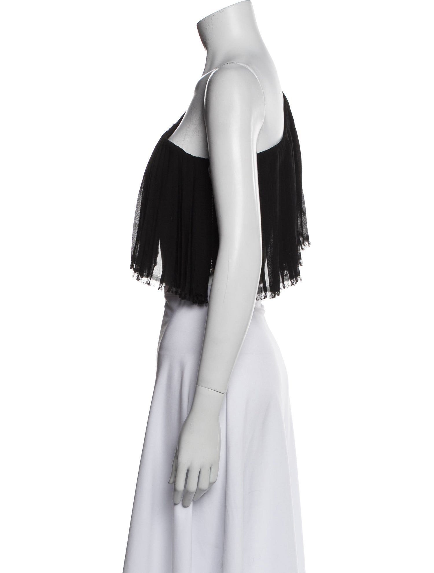 Nicholas One-Shoulder Short Sleeve Crop Top