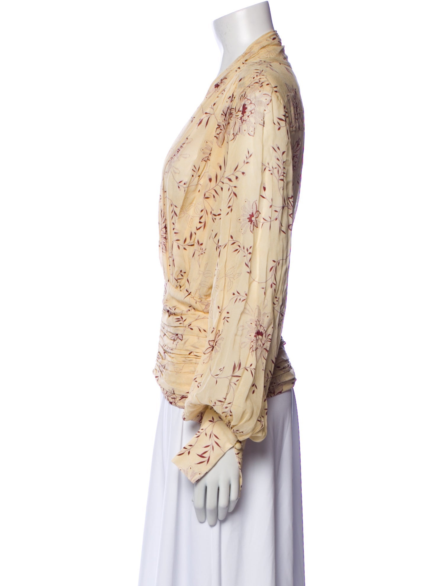 Nicholas Printed V-Neck Blouse w/ Tags