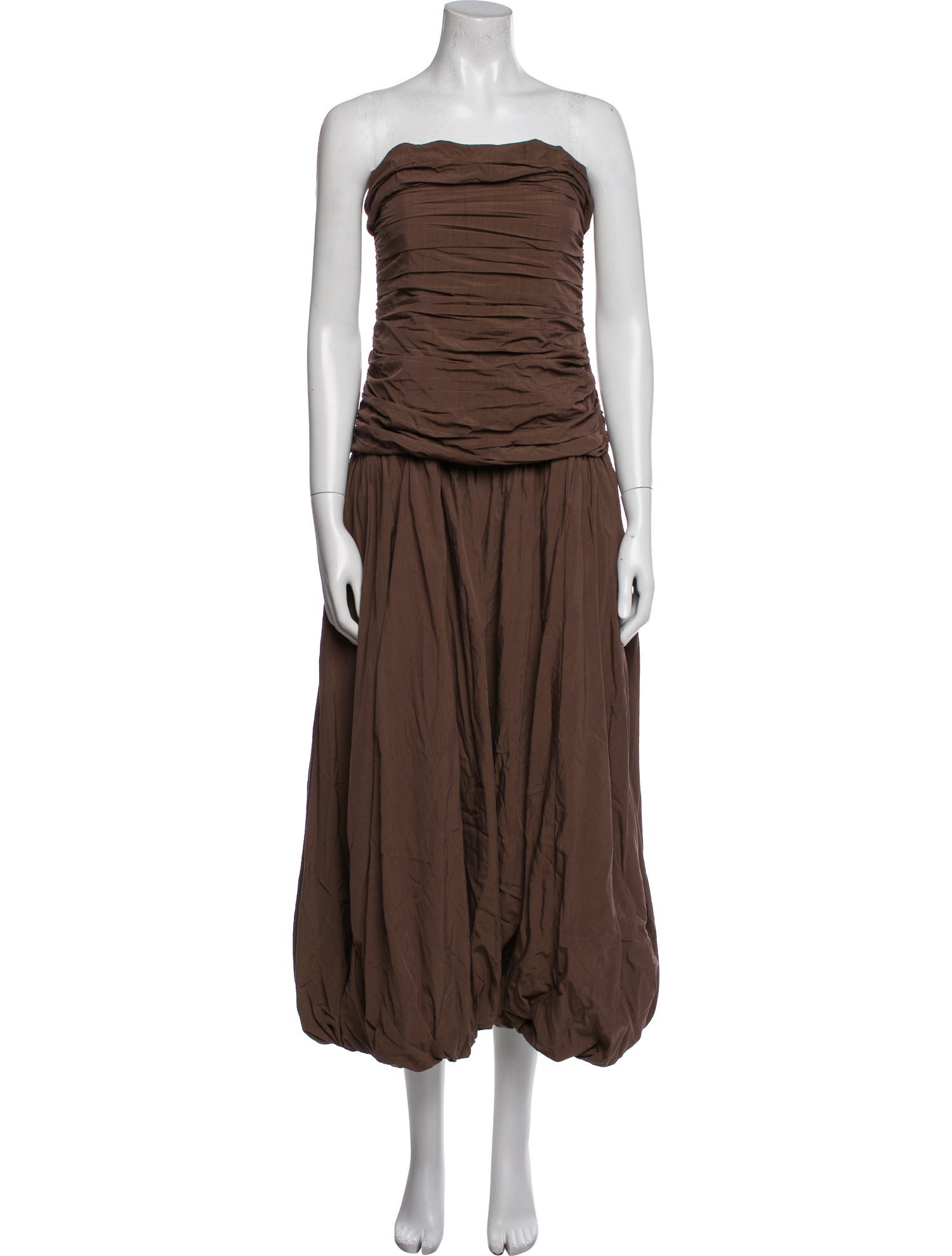 Nicholas Strapless Midi Length Dress