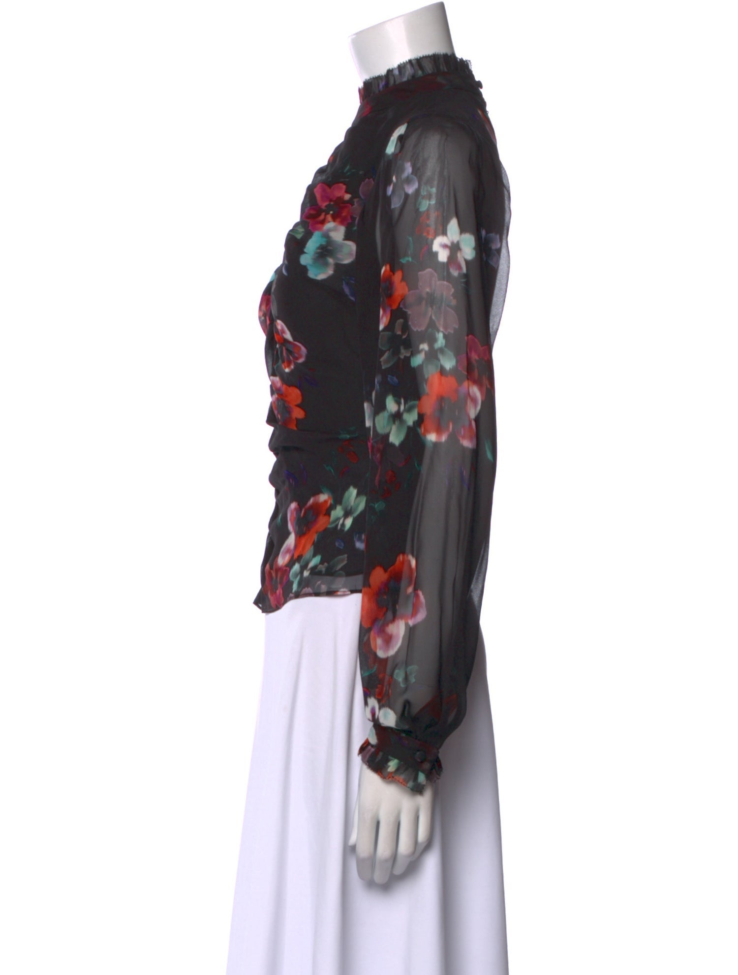 Nicholas Silk Floral Print Blouse
