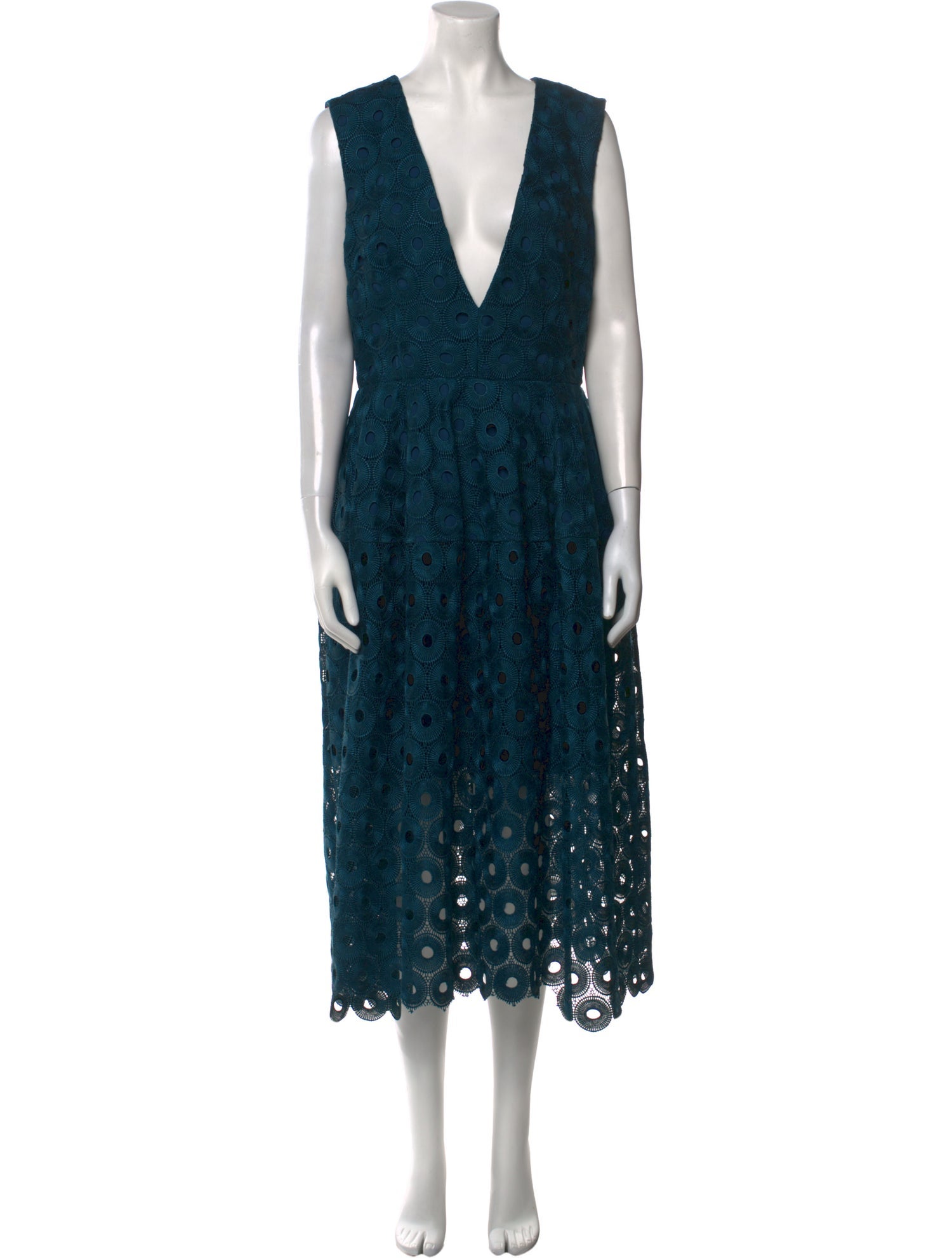 Nicholas Lace Pattern Long Dress