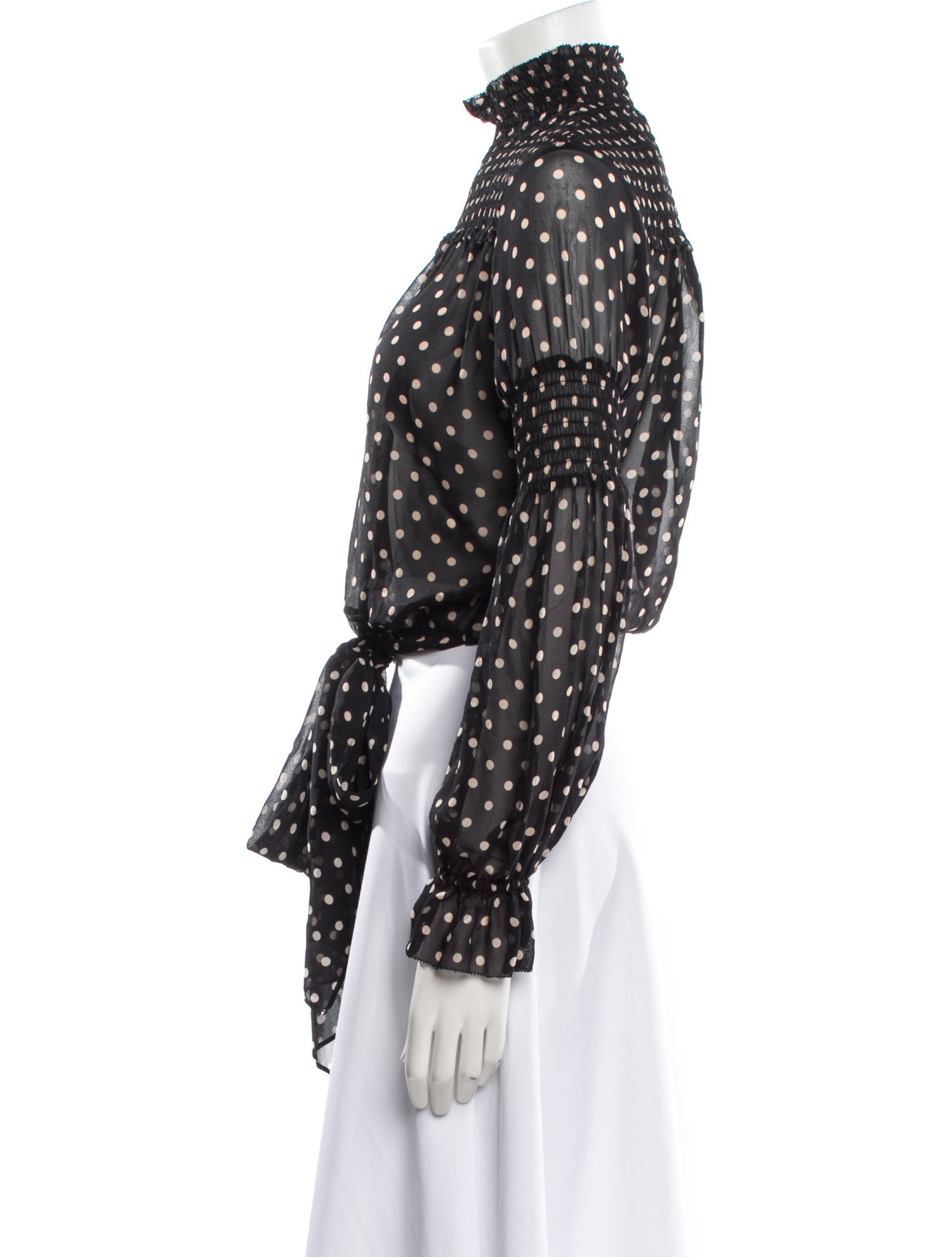 Nicholas Polka Dot Print Turtleneck Bodysuit