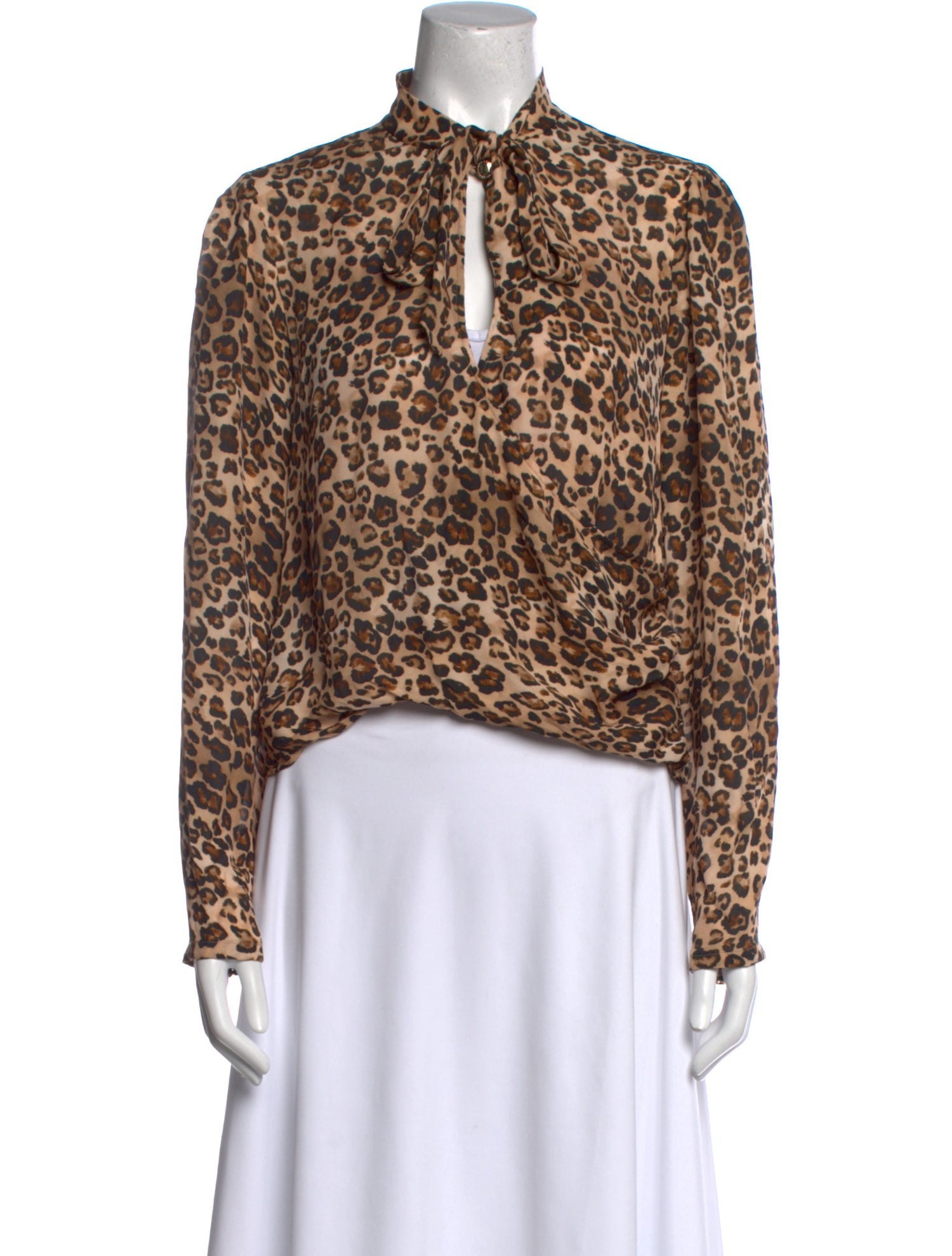 Nicholas Silk Animal Print Blouse
