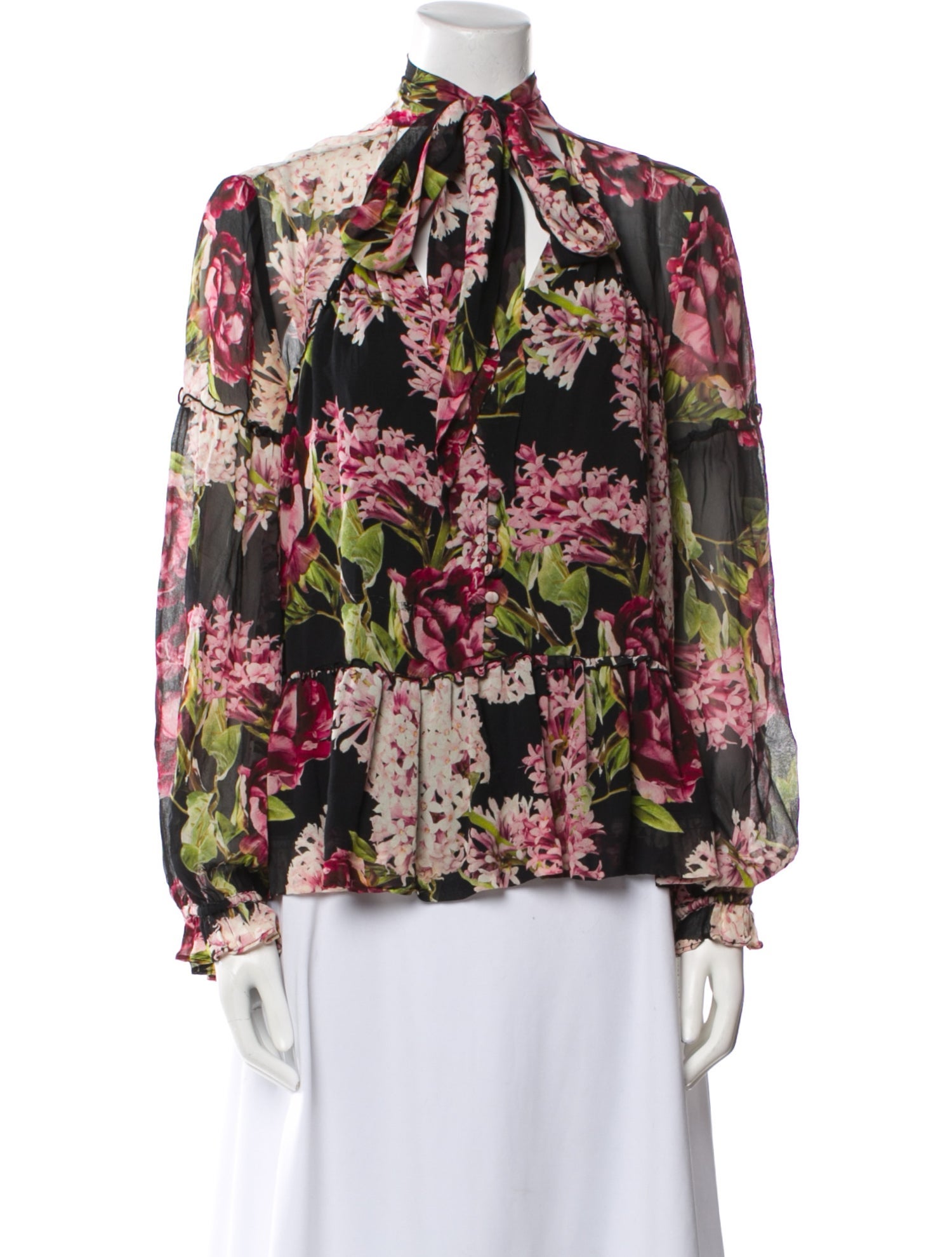Nicholas Silk Floral Print Blouse