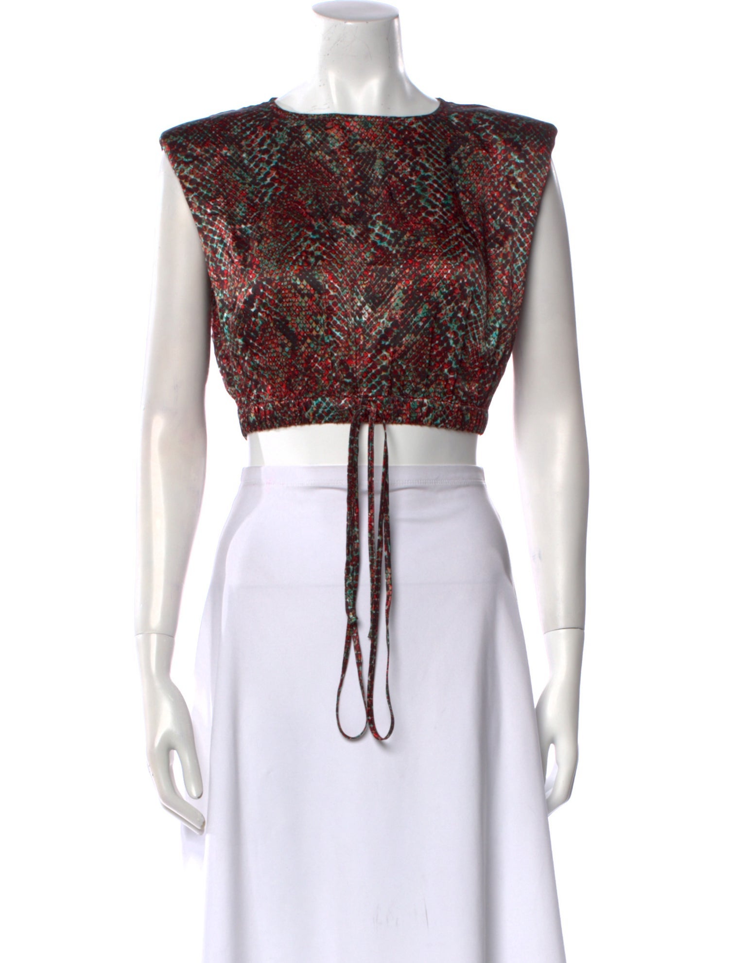 Nicholas Silk Printed Crop Top w/ Tags