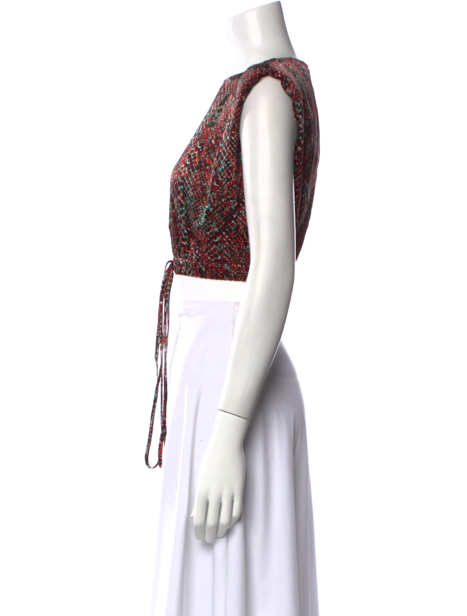 Nicholas Silk Printed Crop Top w/ Tags