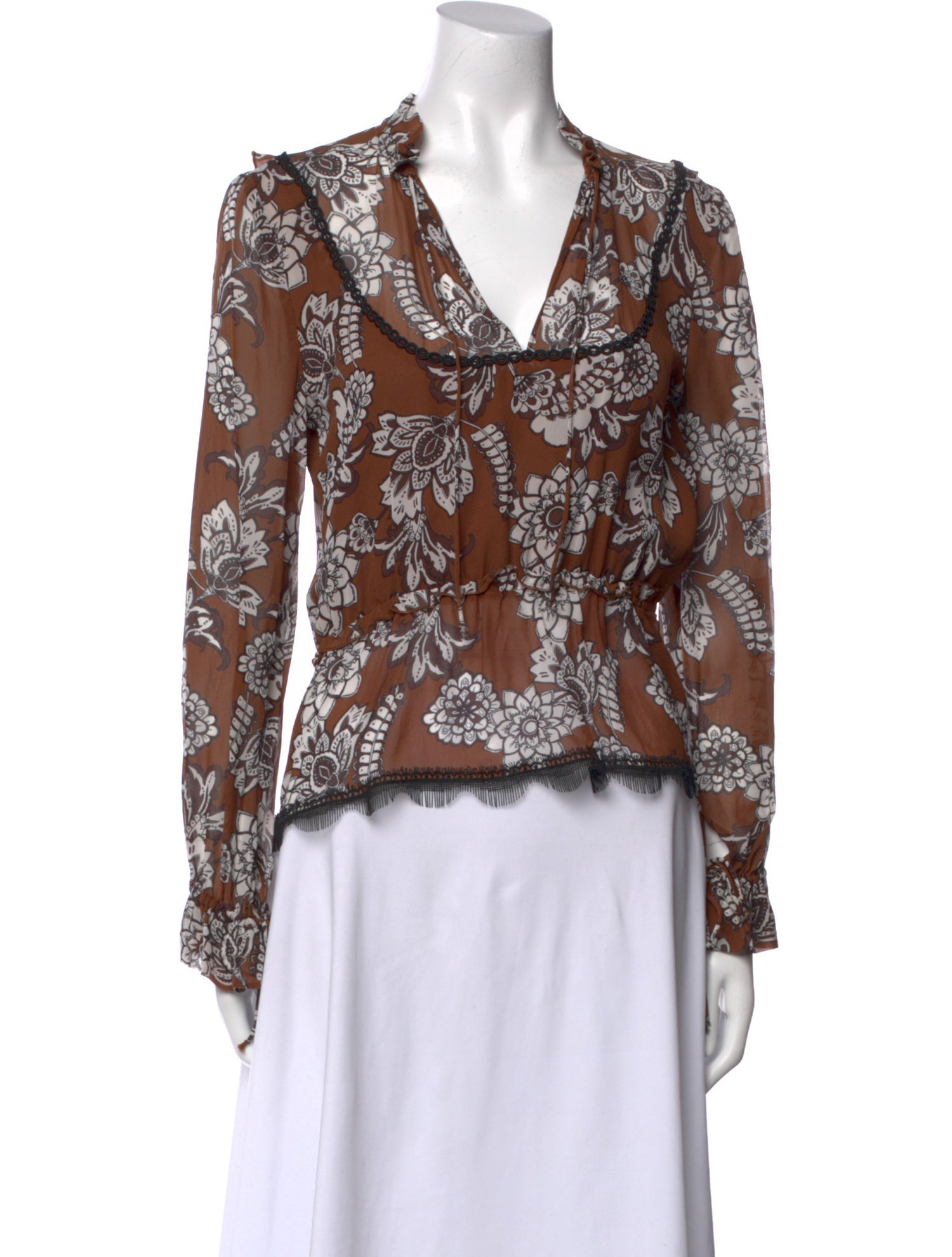 Nicholas Silk Floral Print Blouse