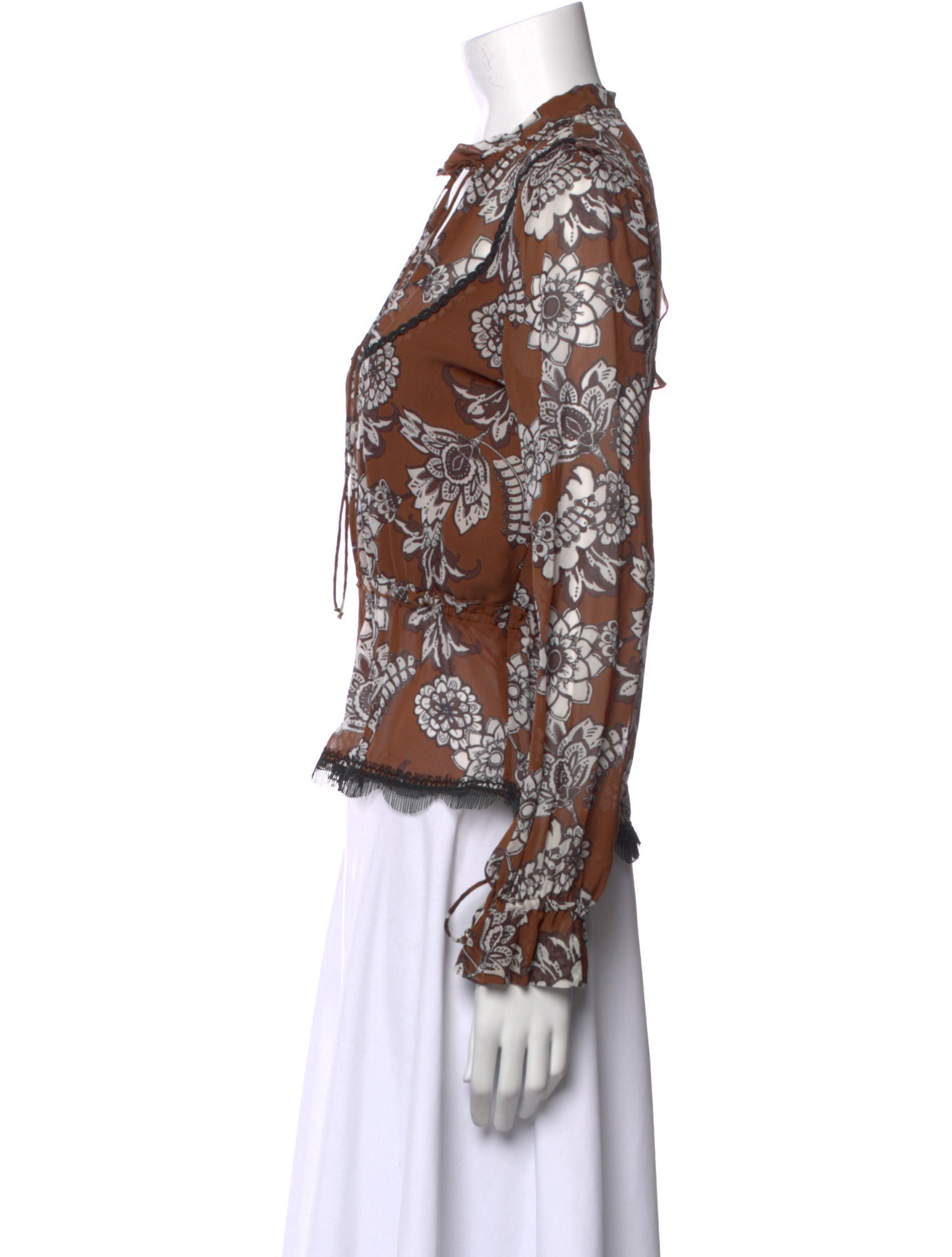 Nicholas Silk Floral Print Blouse