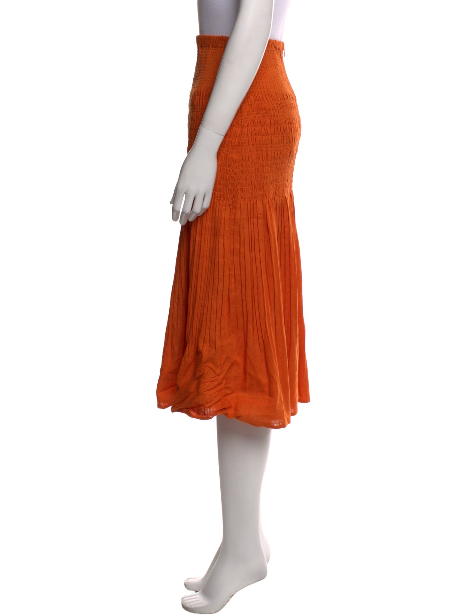 Nicholas Pleated Accents Midi Length Skirt