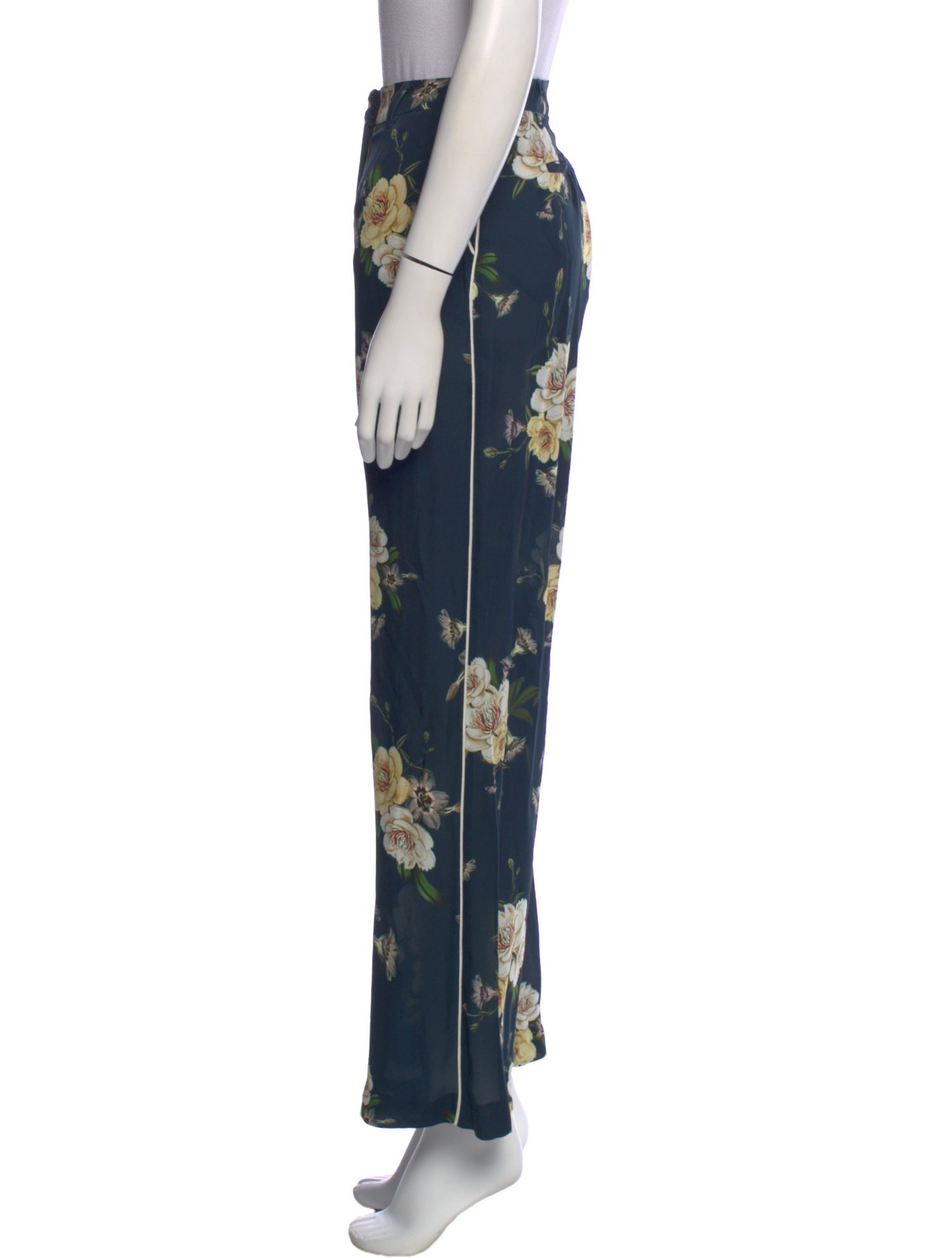 Nicholas Floral Print Wide Leg Pants