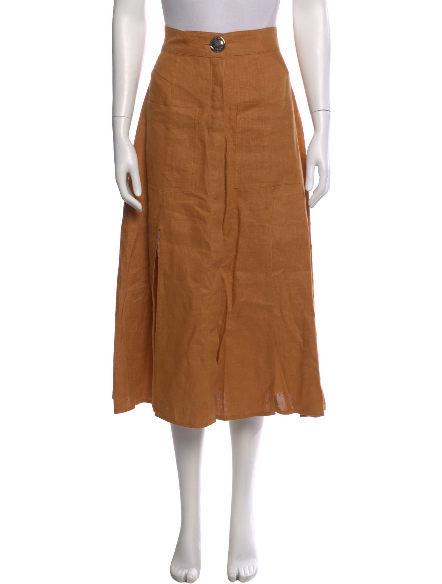 Nicholas Linen Midi Length Skirt