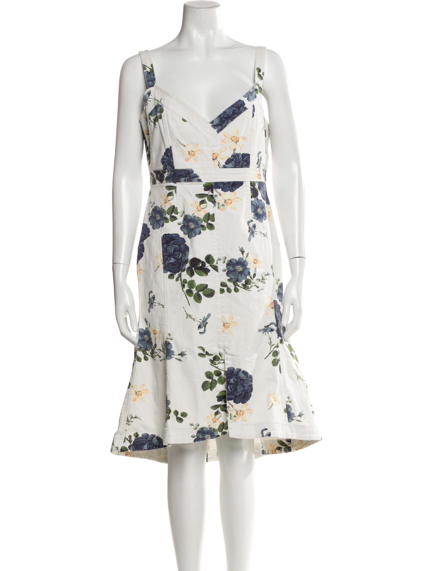 Nicholas Floral Print Midi Length Dress