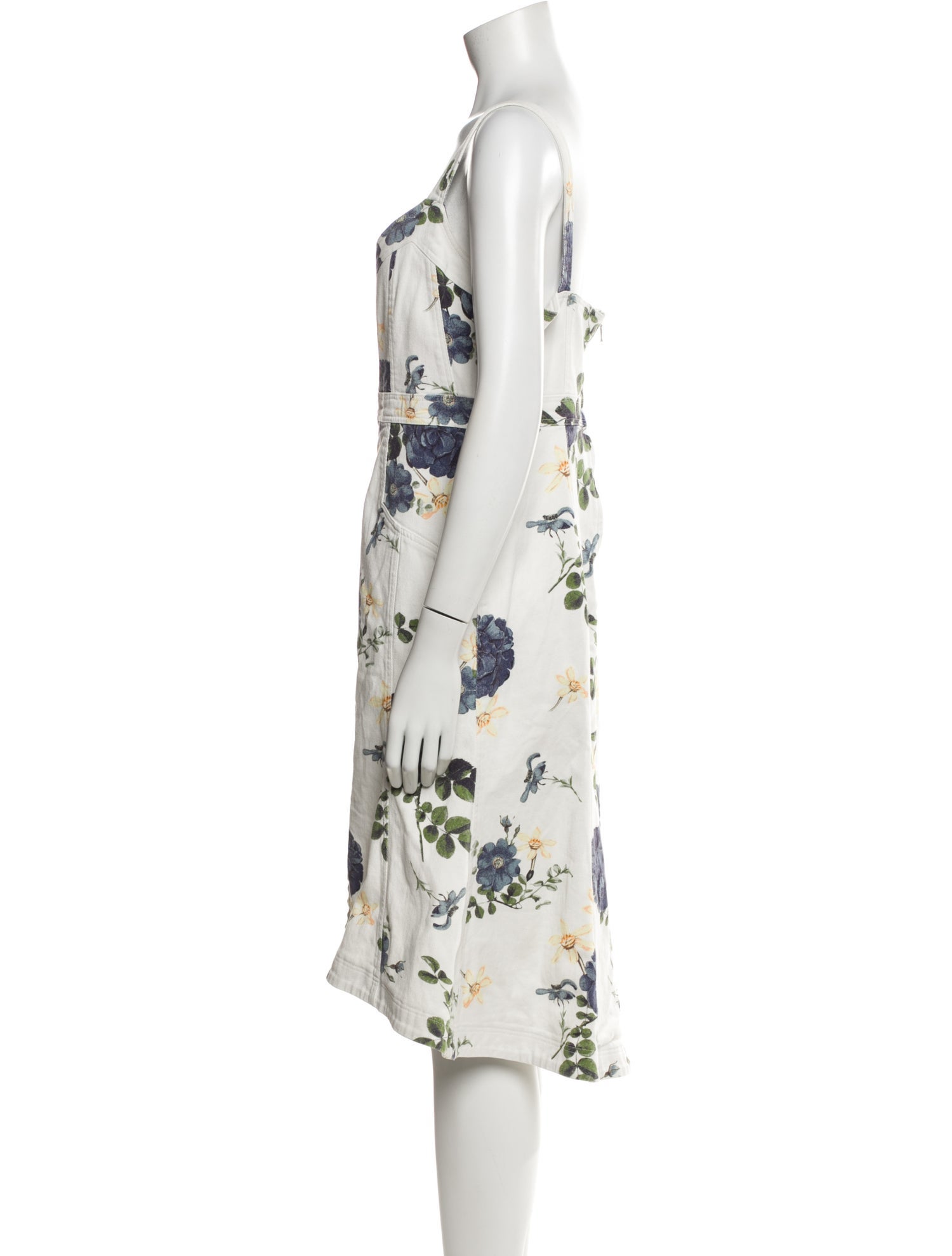 Nicholas Floral Print Midi Length Dress