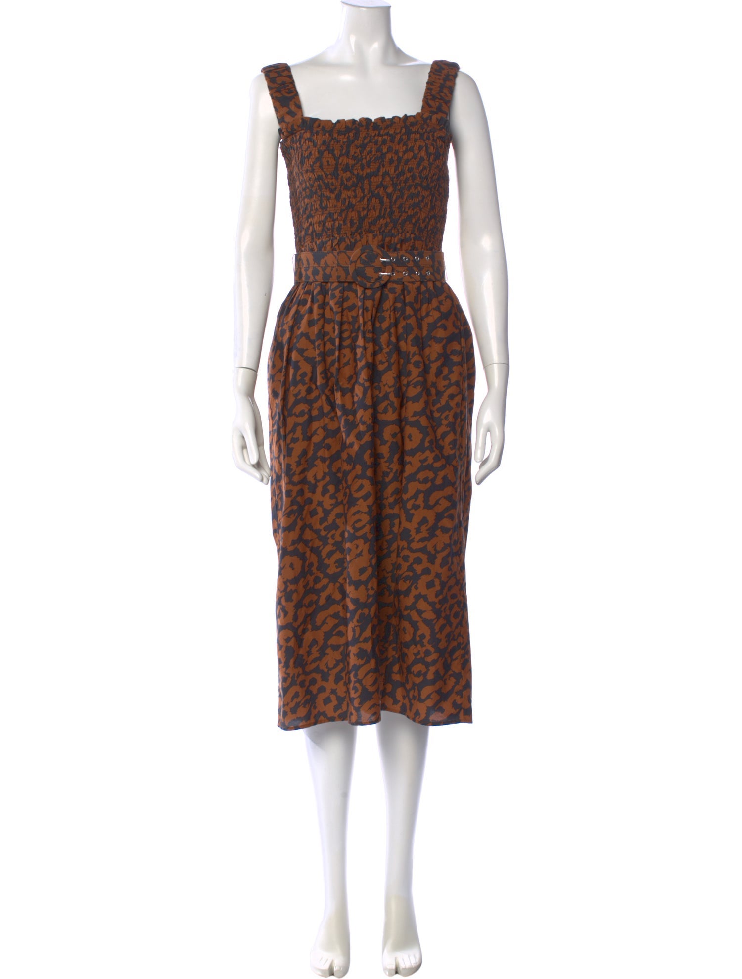 Nicholas Animal Print Midi Length Dress