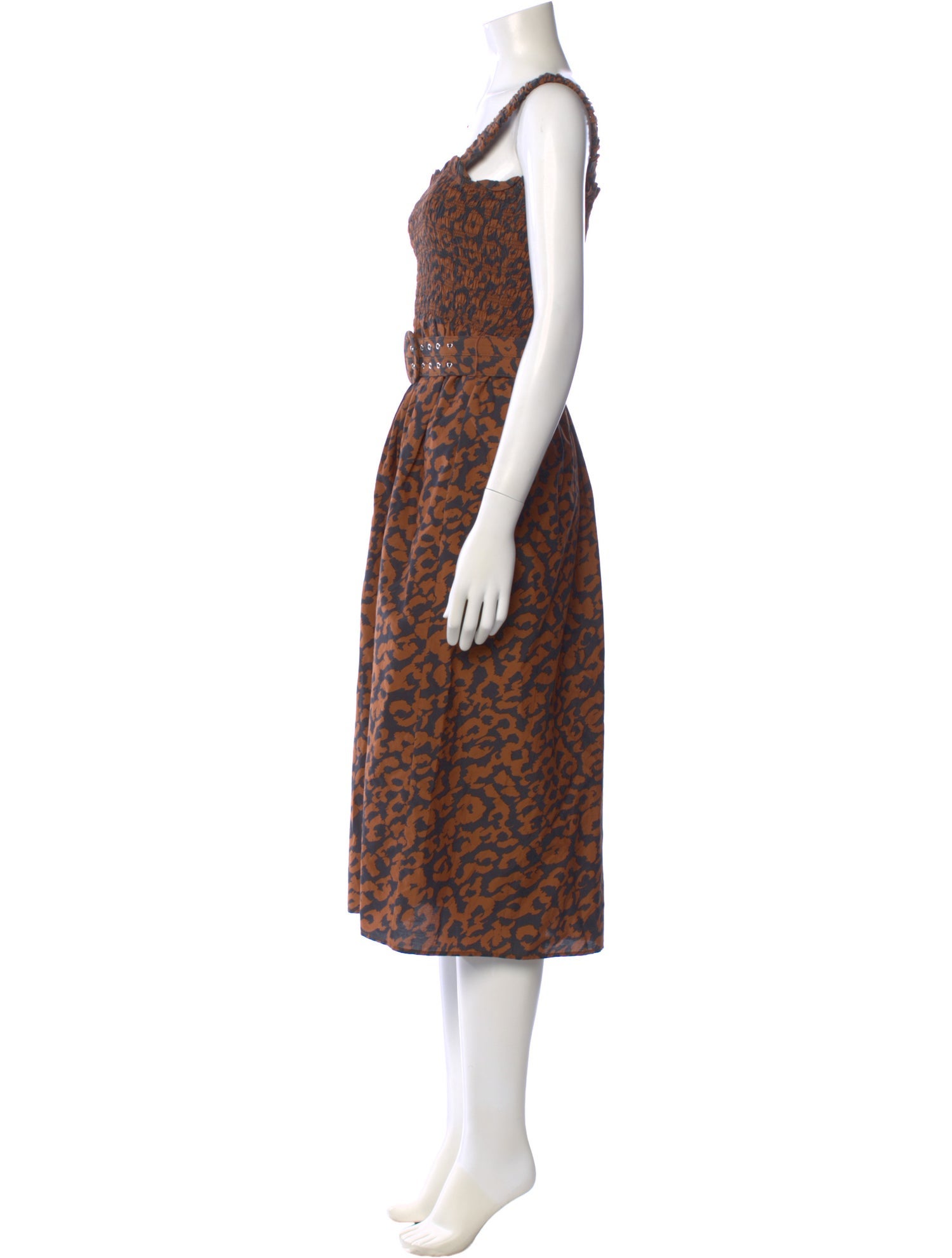 Nicholas Animal Print Midi Length Dress