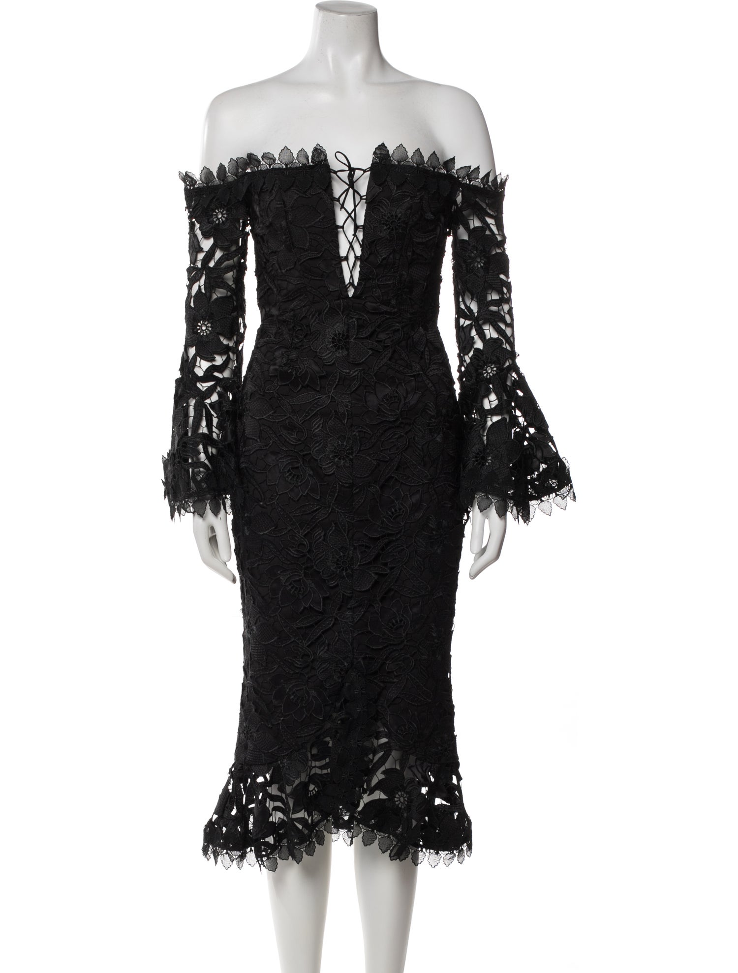 Nicholas Strapless Midi Length Dress