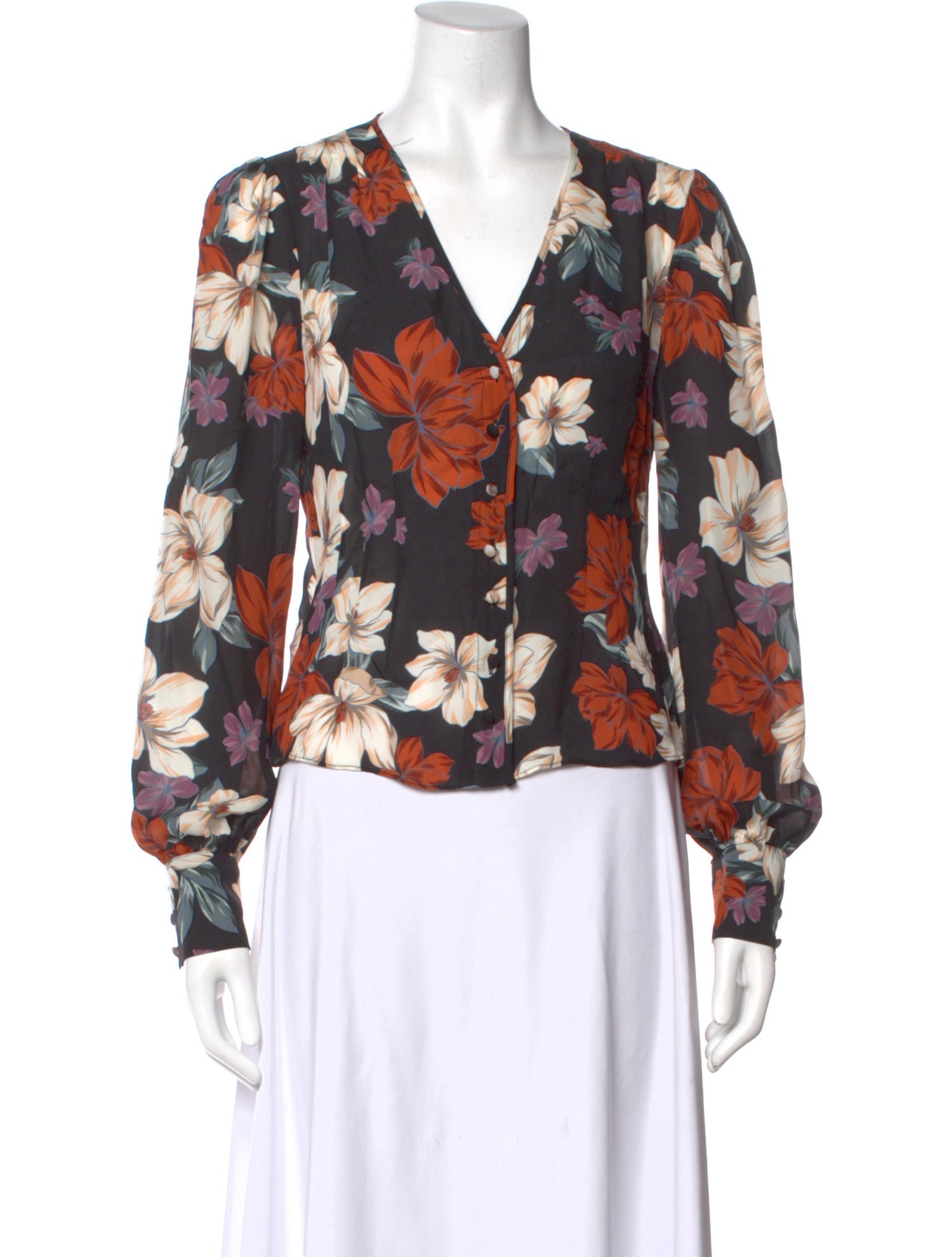 Nicholas Silk Floral Print Blouse