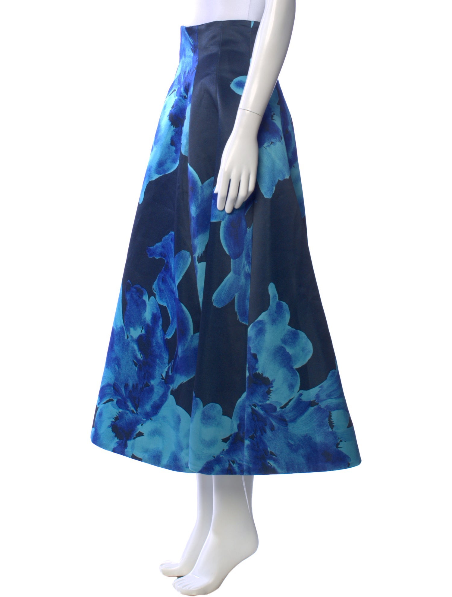 Nicholas Floral Print Midi Length Skirt