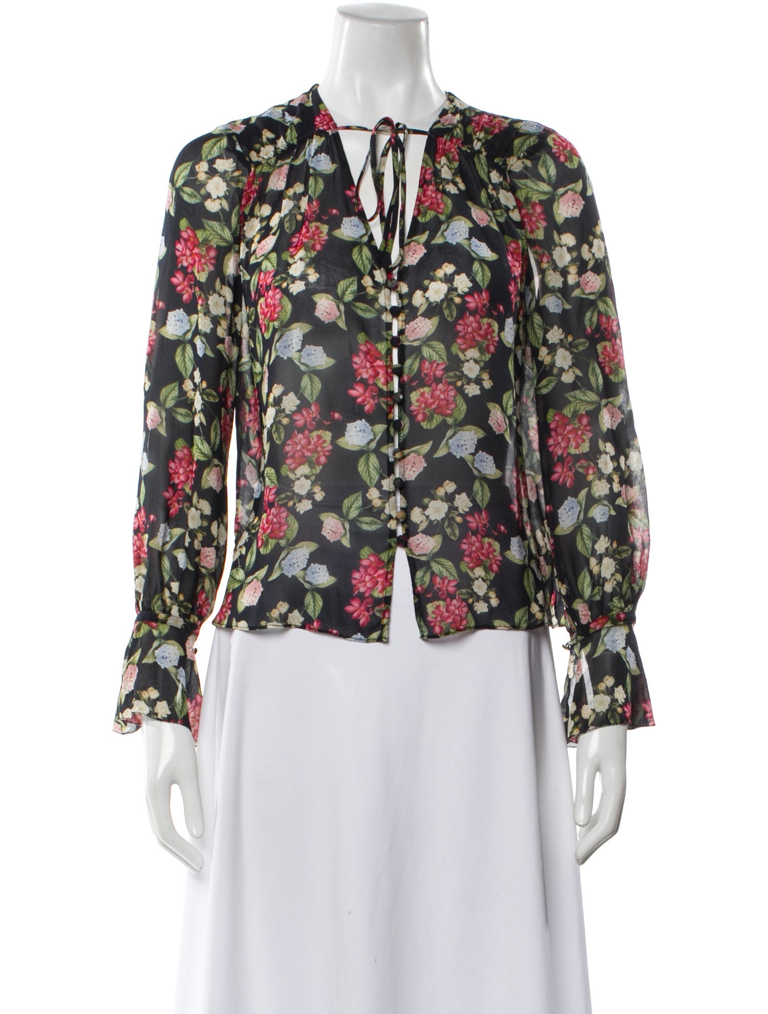 Nicholas Silk Floral Print Blouse