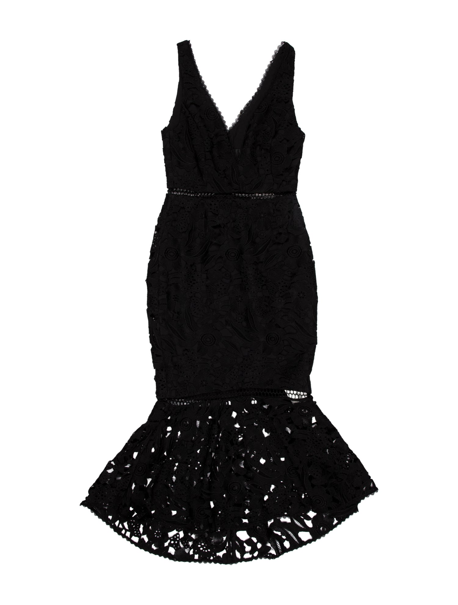 Nicholas Lace Pattern Long Dress