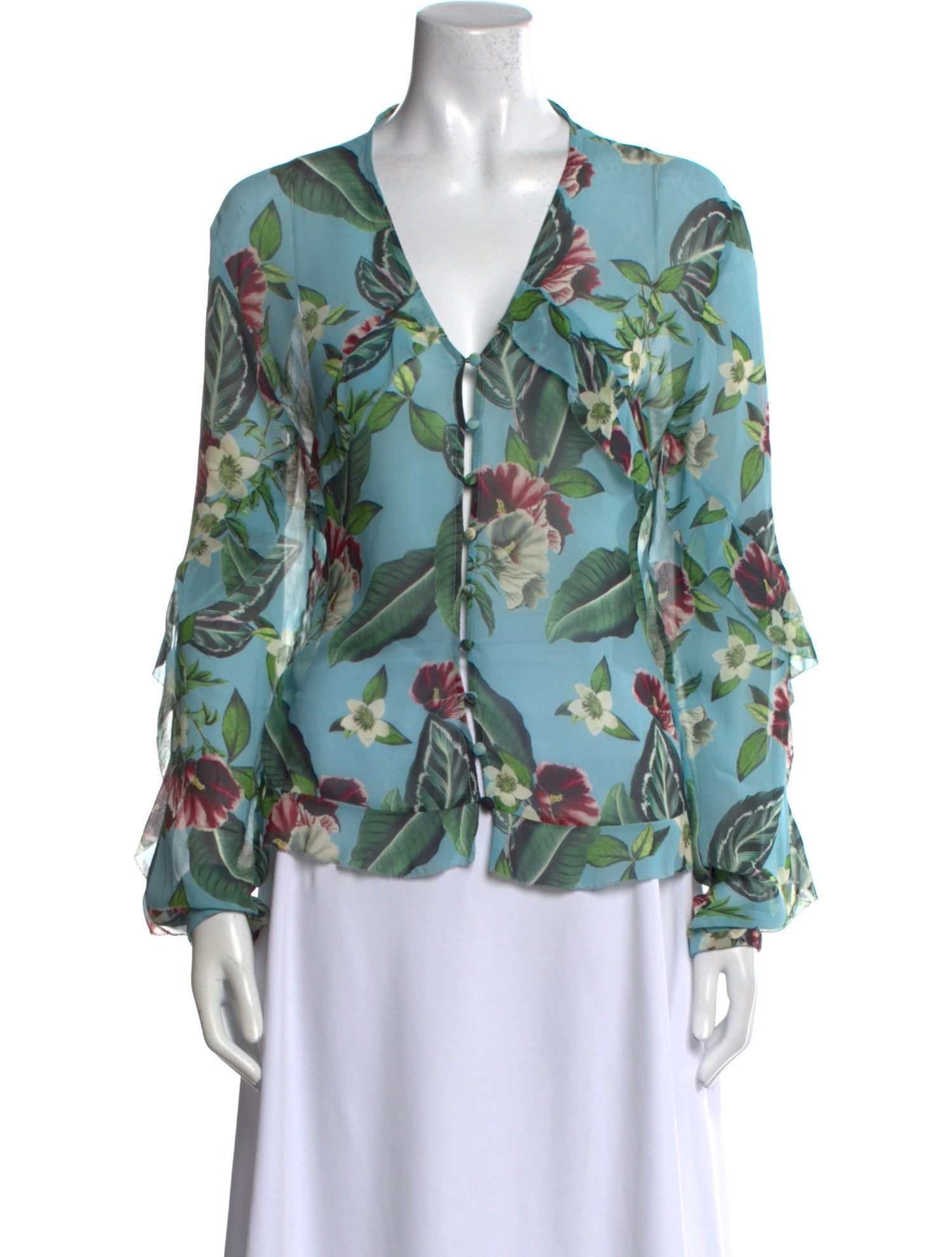Nicholas Silk Floral Print Blouse