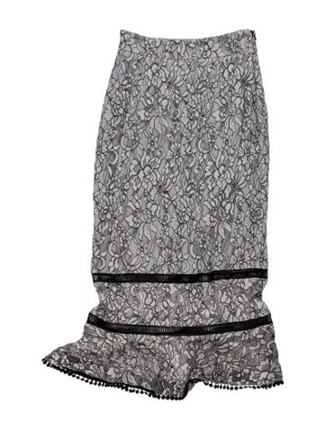 Pre-owned Nicholas Lace Pattern Mini Skirt In Multi