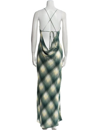 Bec & Bridge Plaid Print Long Dress