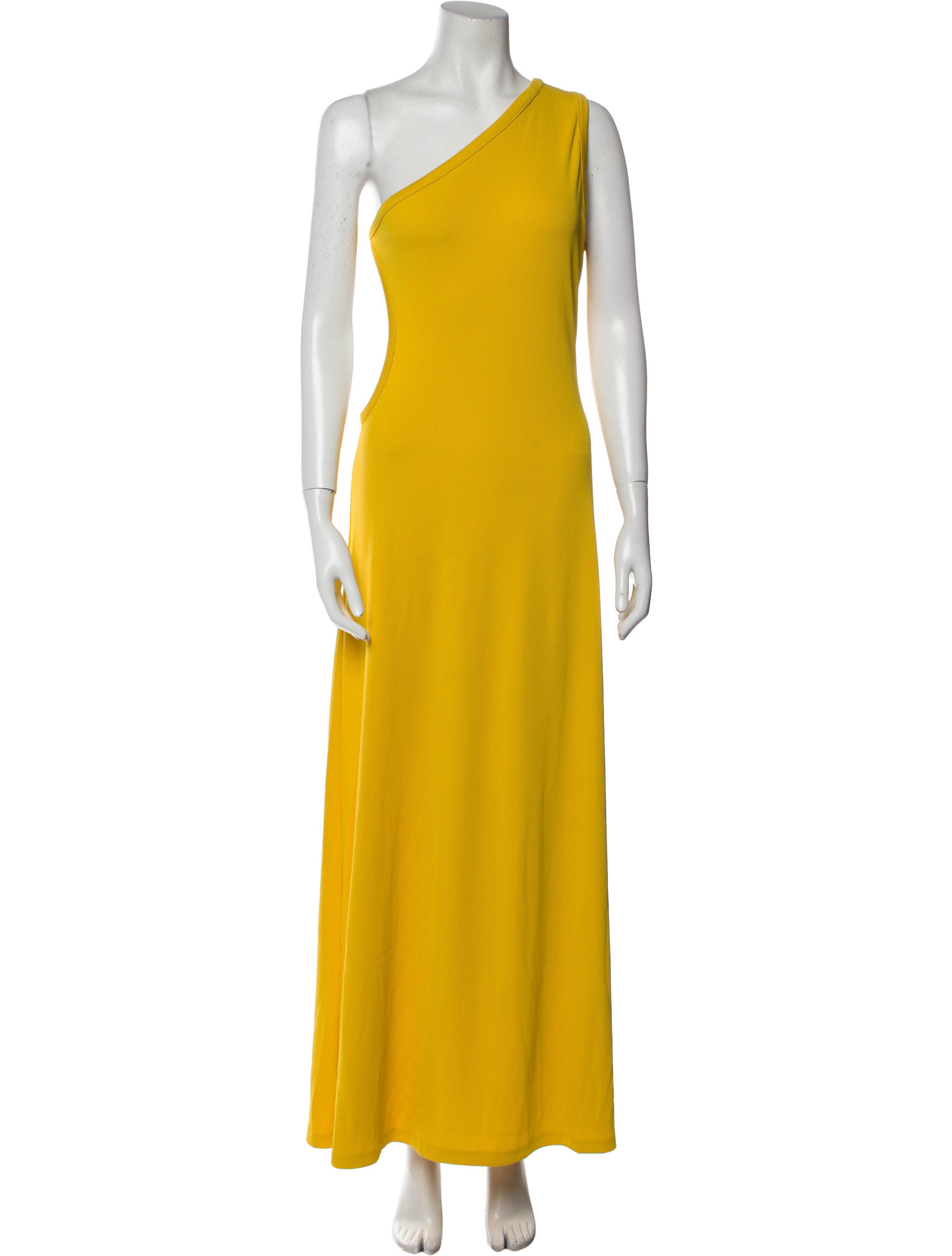 Christopher Esber OneShoulder Long Dress w/ Tags Yellow Dresses