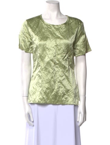Christopher Esber Tops Silk Scoop Neck T-Shirt Us4, UK8 | S