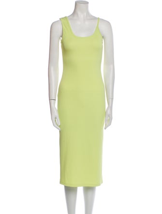 Christopher Esber Scoop Neck Midi Length Dress