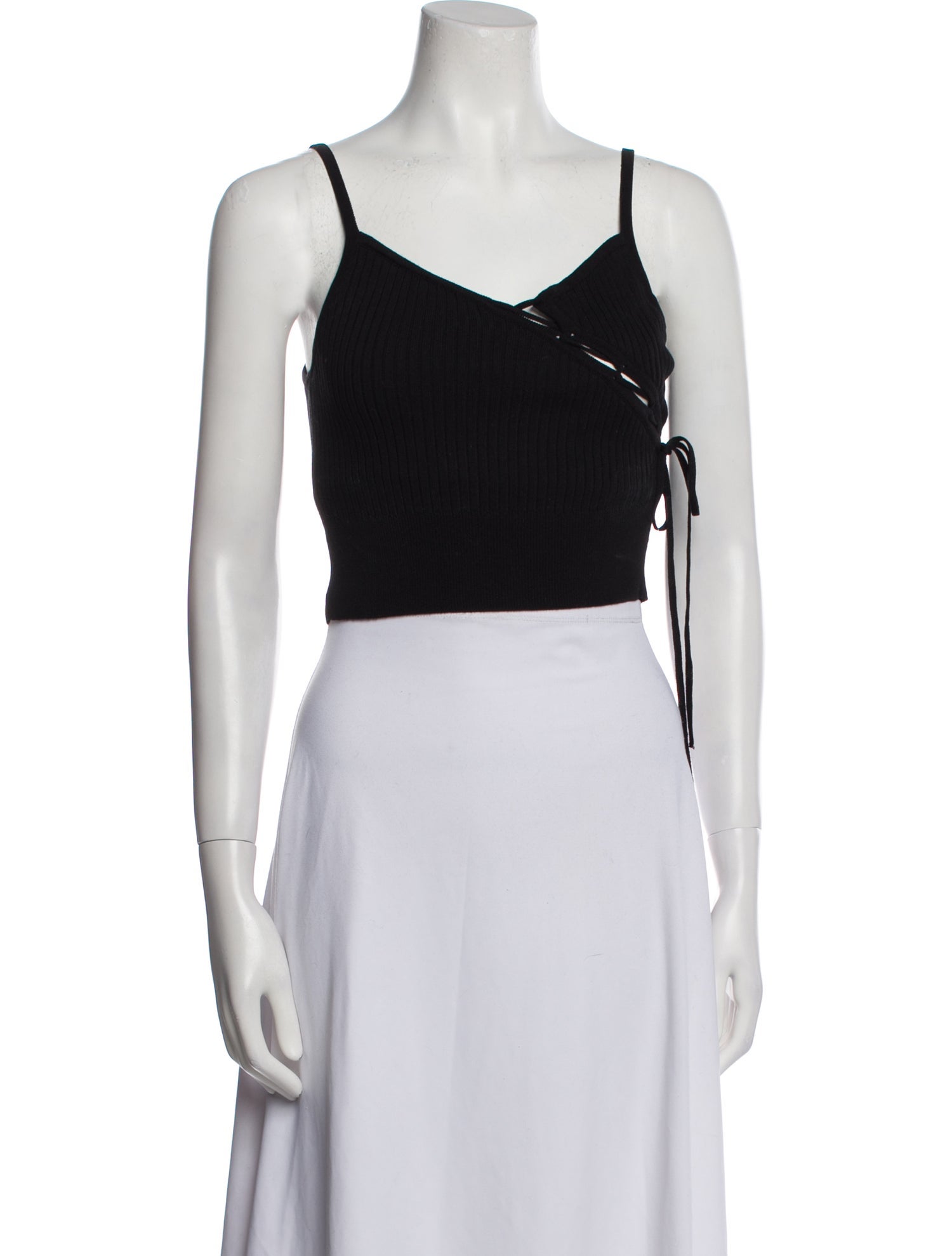 Christopher Esber V-Neck Sleeveless Crop Top