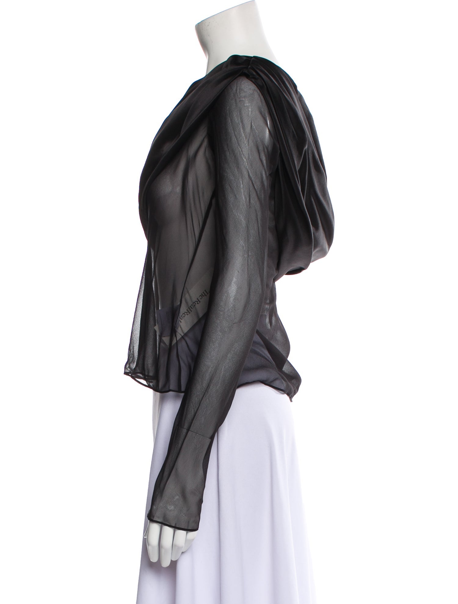 Christopher Esber Silk One-Shoulder Crop Top w/ Tags